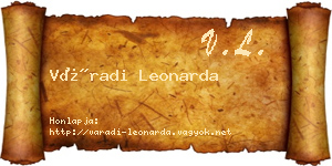 Váradi Leonarda névjegykártya